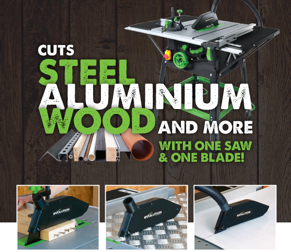 Cuts steel, aluminium, wood, plastic and more with just one blade!