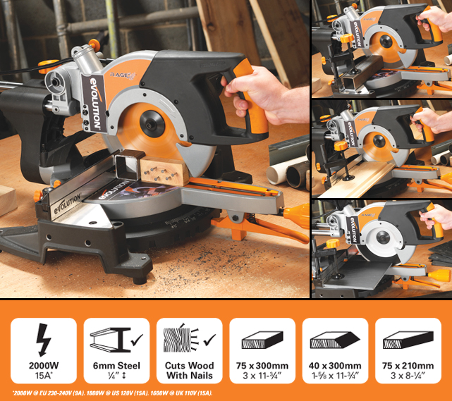 Evolution 110v deals chop saw